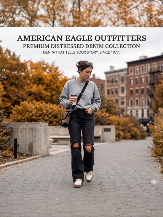 American Eagle Outfitters Denim - American Eagle Distressed High-Waisted Bootcut Jeans
